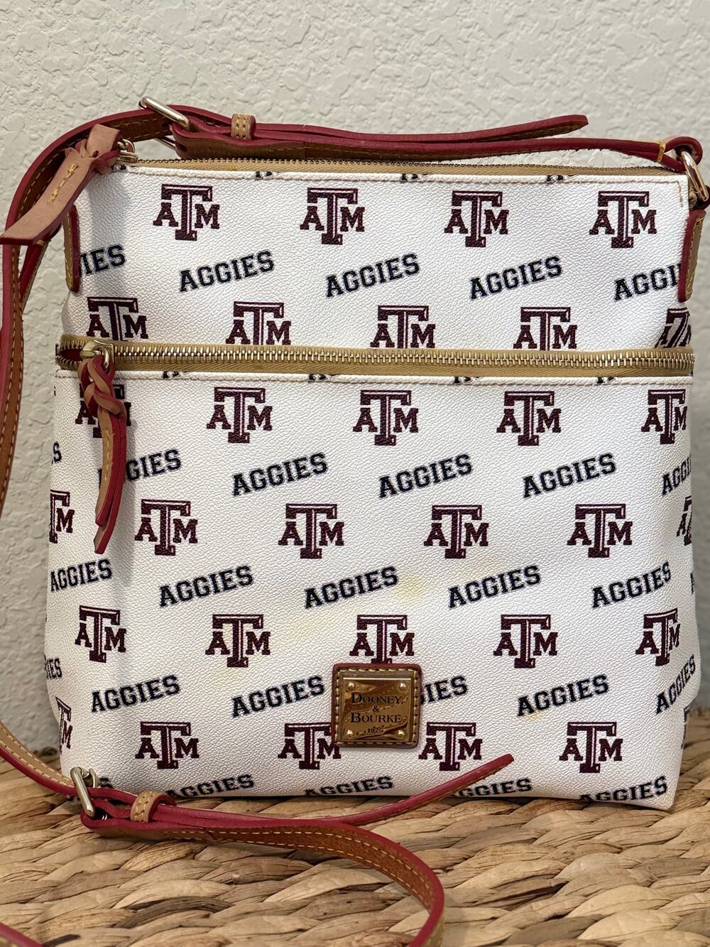 Dooney & Bourke Texas A&M Aggies Crossbody Bag White Maroon